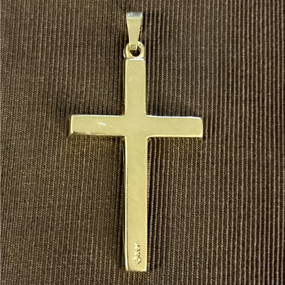 Vintage 14k Yellow Gold Cross Pendant - Picture 11 of 13